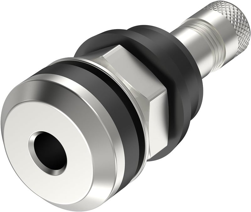 SUN SOUL TR416 5pcs Metal Valve Stems Outer Mount Fits .453" & .625" Rim Holes, Silver, High-Pressure Clamp-in Tire Valves - Image 5